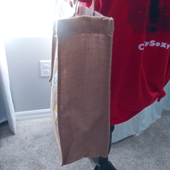 🌞New Artisans Jute LOVE Big Shoulders Tote Bag - Picture 5 of 5